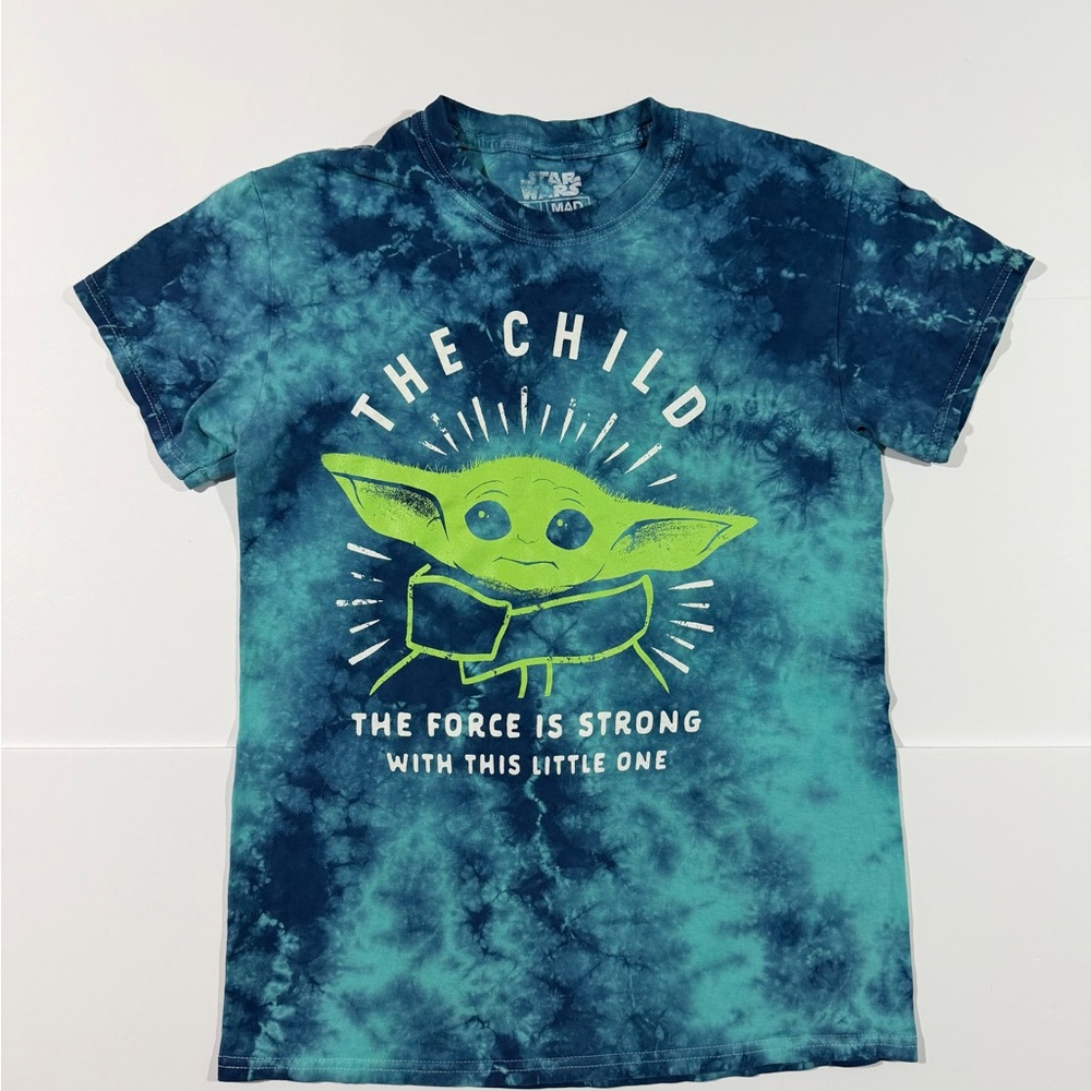 MAD Engine Star Wars The Child Tie-Dye Tee - Blue & Green